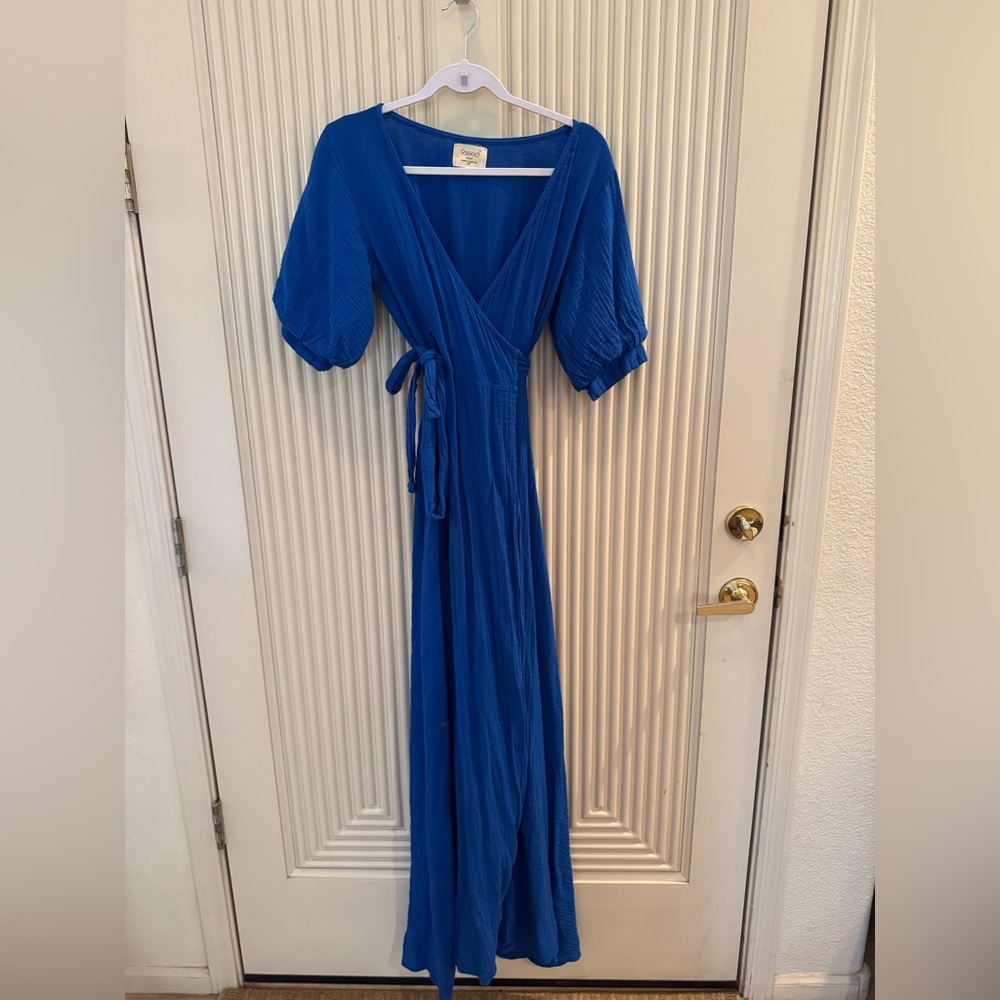 9Seed Elegant Sapphire Blue Maxi Dress